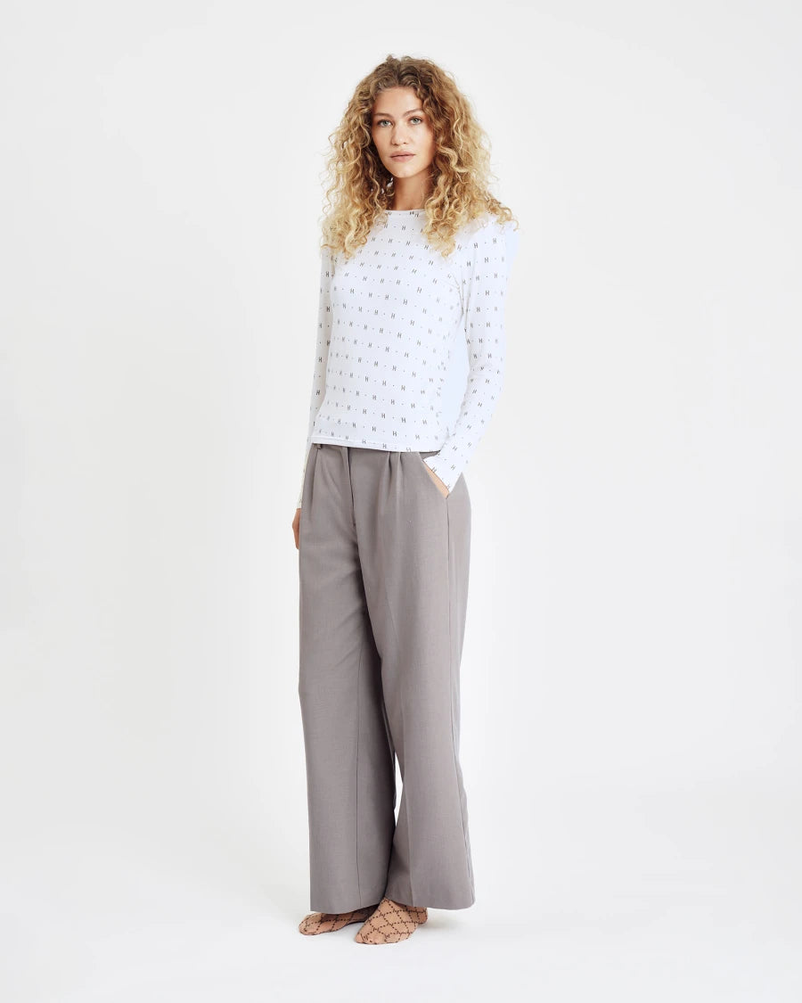 HTD tee l/s cashmere-blend WHITE