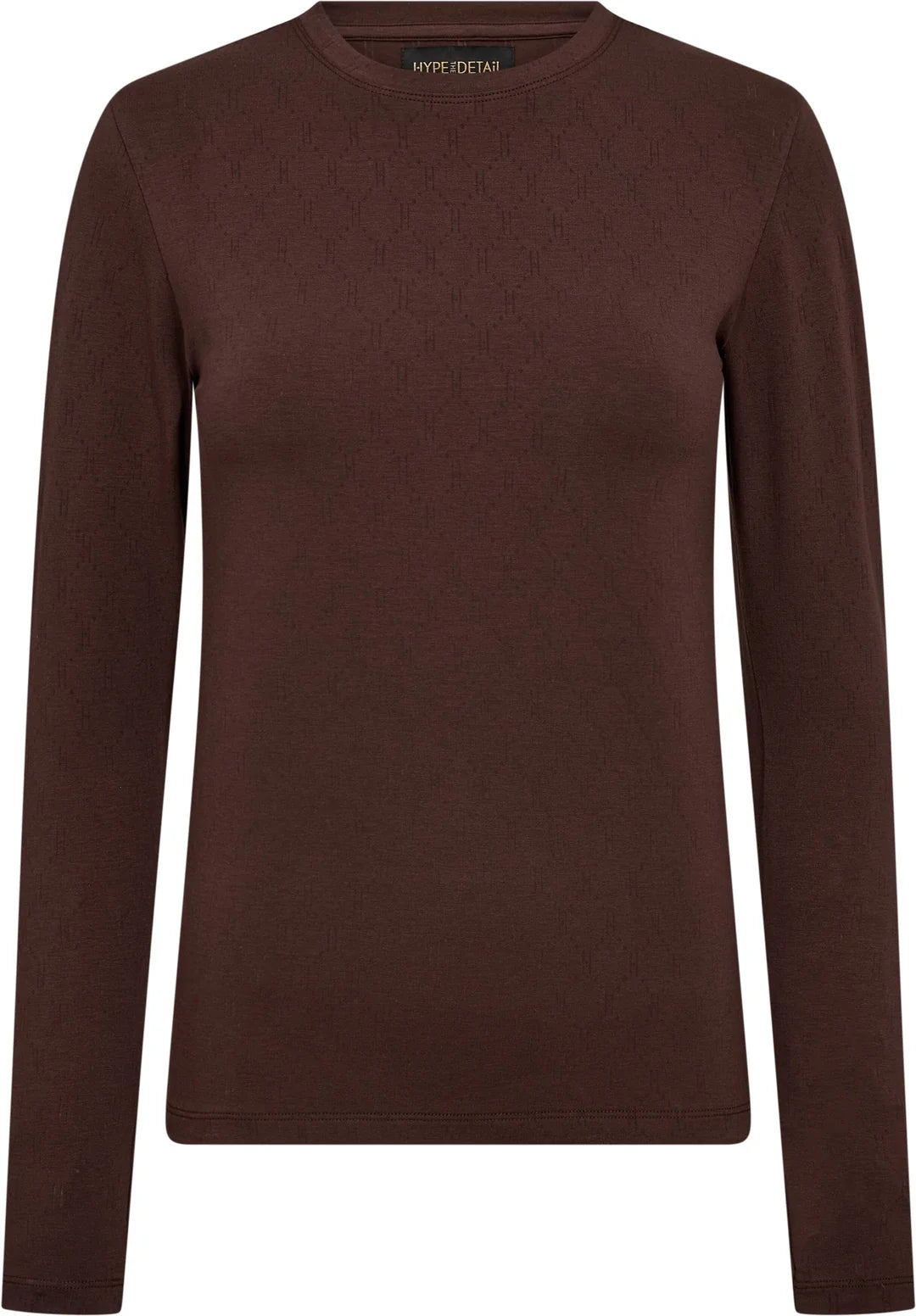 HTD TEE L/S COTTON H-LOGO BROWN