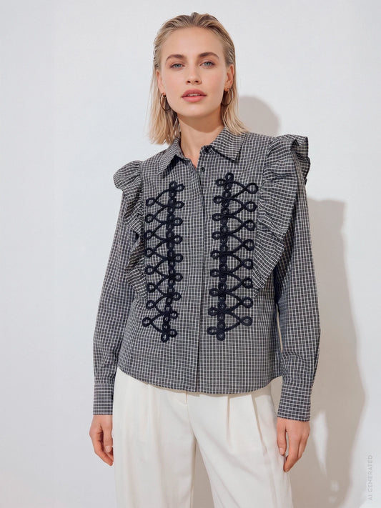 GOSSIA KIRIGO SHIRT BLACK CHECKS