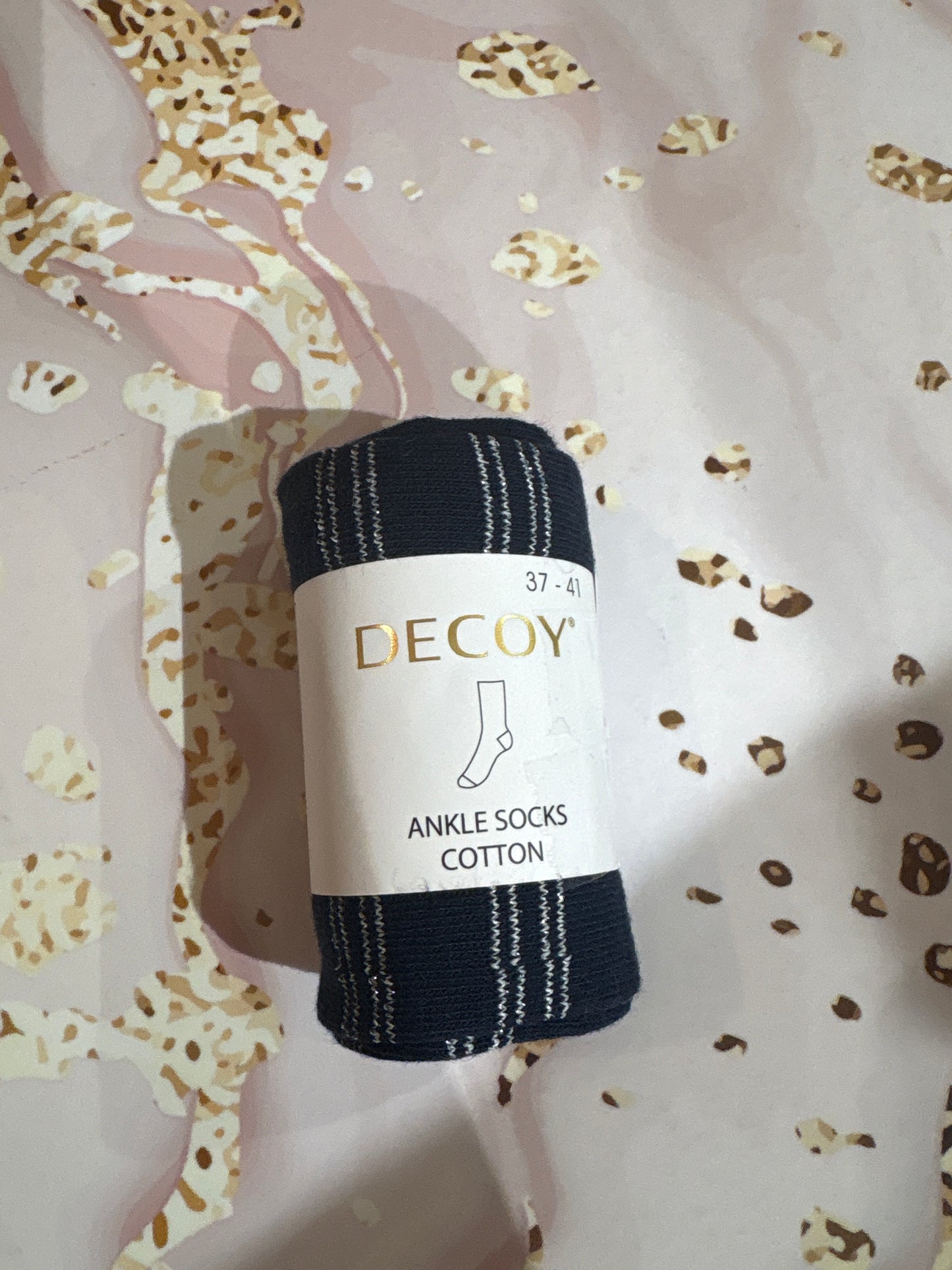 DECOY ANKLE COTTON NAVY SØLV