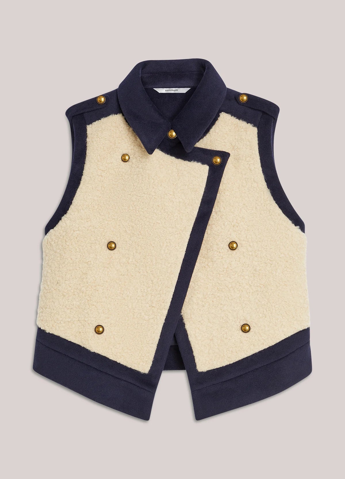 SUMMUM GILET BOUCLE VEST BLUE