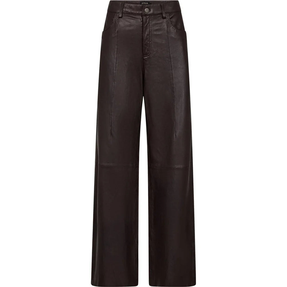 DEPECHE BOADEP HW PANTS WIDE CHOCOL