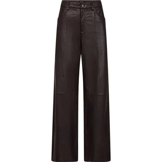 DEPECHE BOADEP HW PANTS WIDE CHOCOL