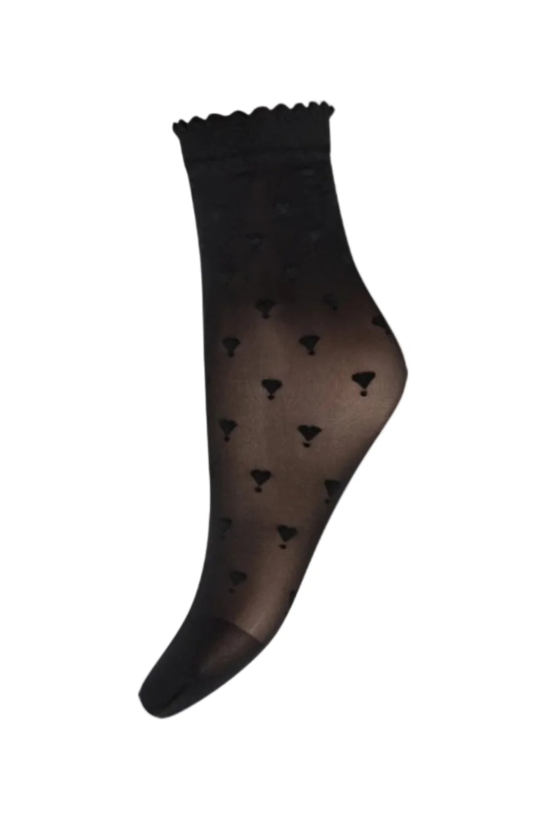 HTD STRØMPER LOGO 25D BLACK HJERTE