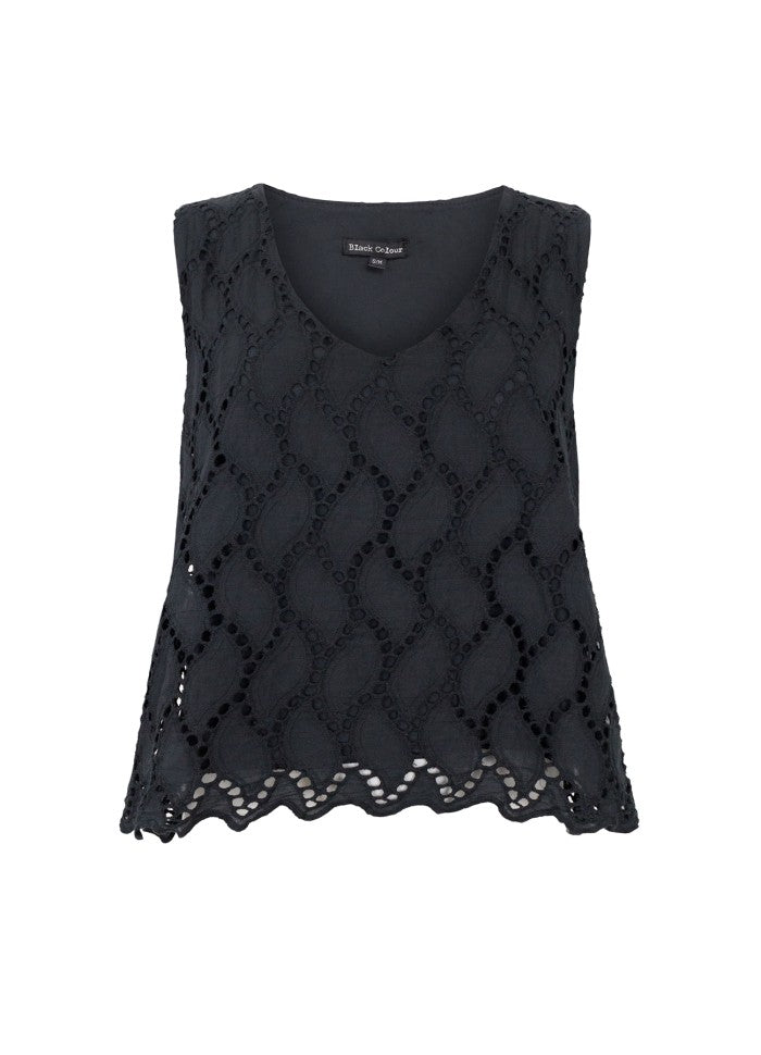 BC Freyz Cut Out Lace Top Black