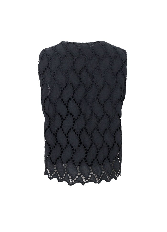 BC Freyz Cut Out Lace Top Black