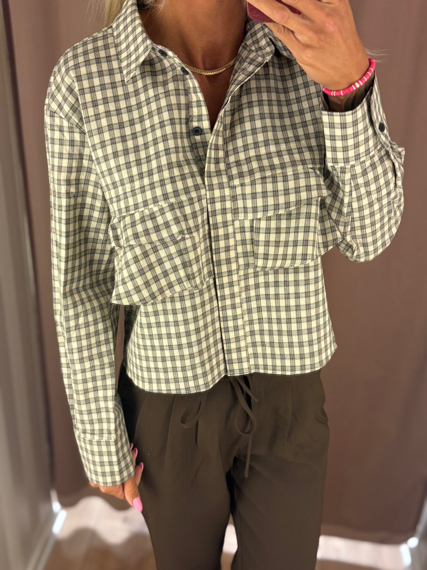 KBBILLIE SHIRT PEBBLE CHECK