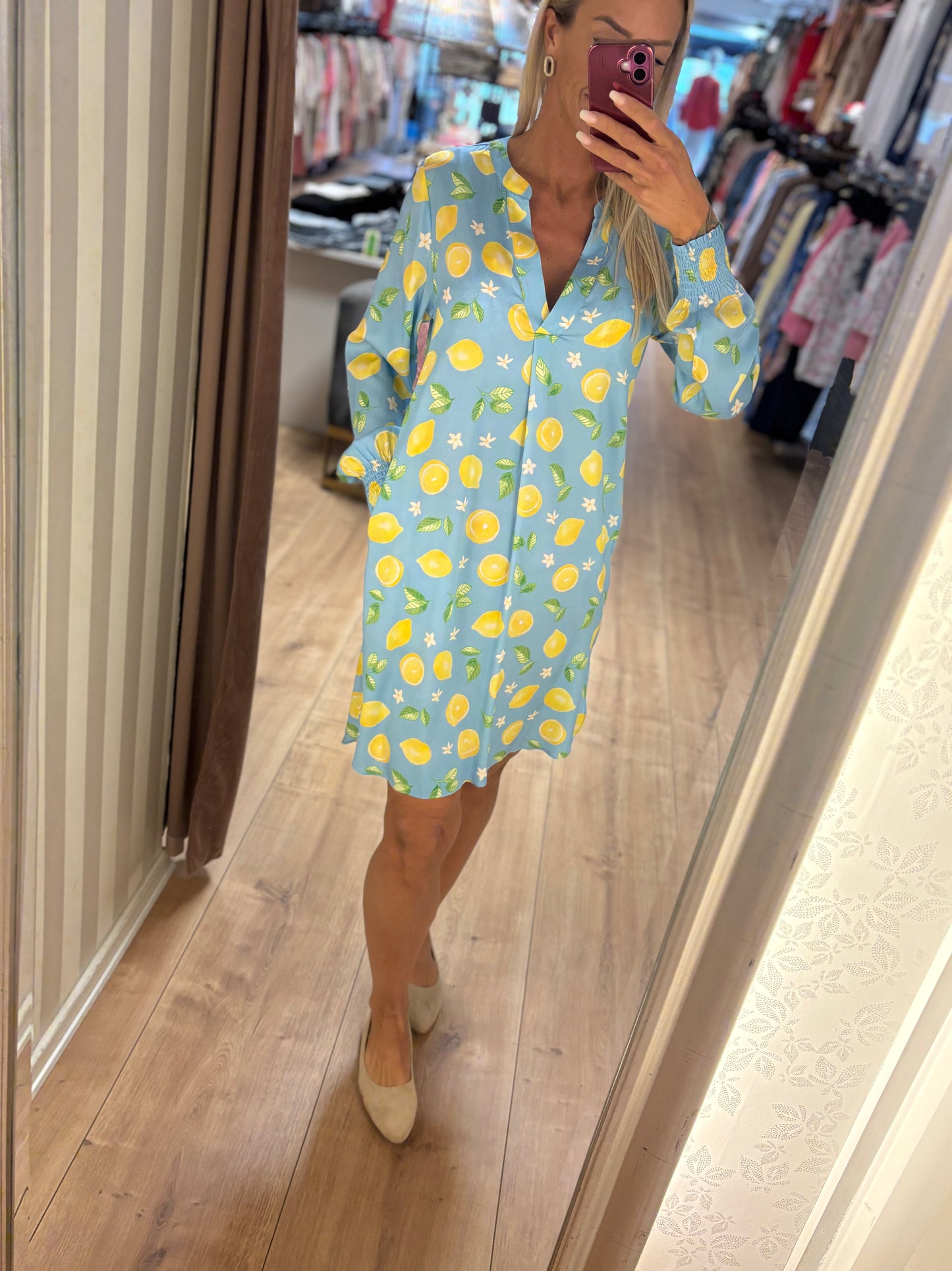 CP ADMIRE DRESS LEMON LIGHT BLUE