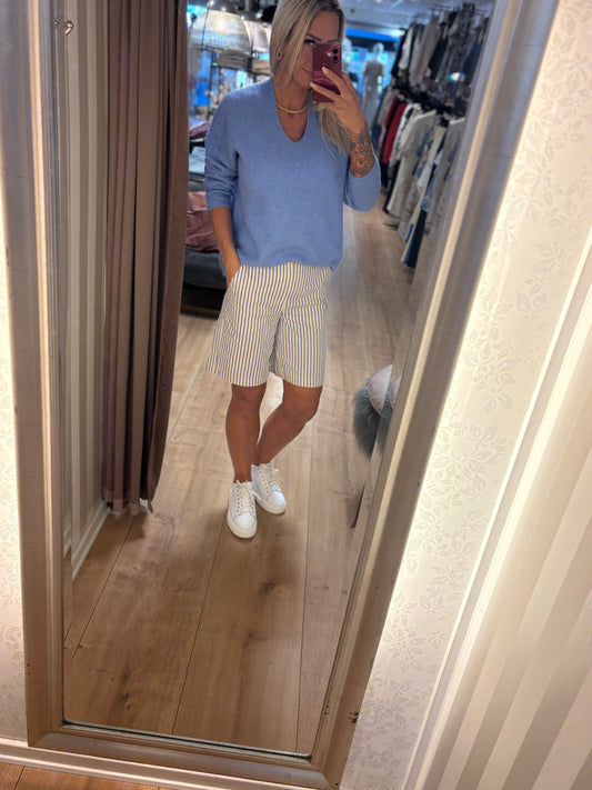 SIX AMES MARINA STRIPE SHORTS