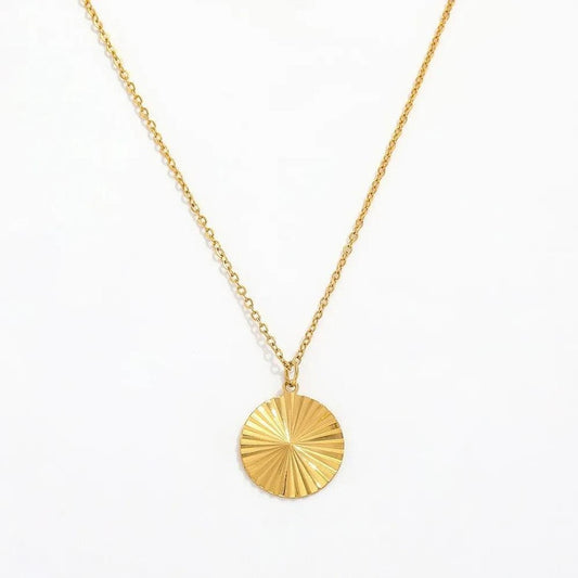 muun Sun Burst Round 18K Gold H001
