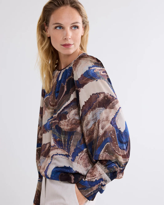 SUMMUM TOP SWIRL PRINT MULTICOLOUR