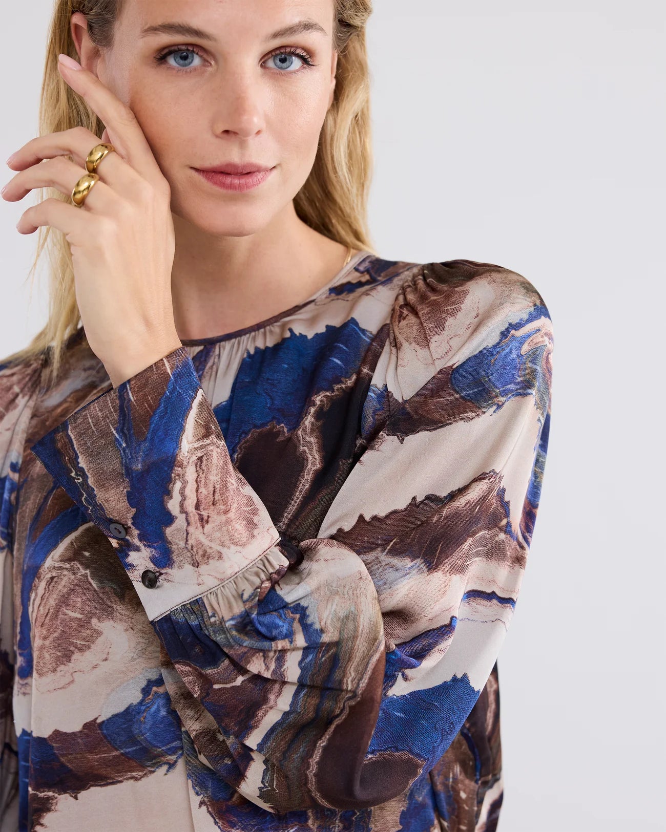 SUMMUM TOP SWIRL PRINT MULTICOLOUR