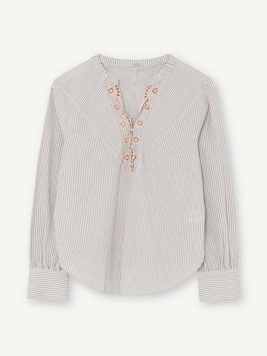 GUSTAV CARMEN BLOUSE SAND