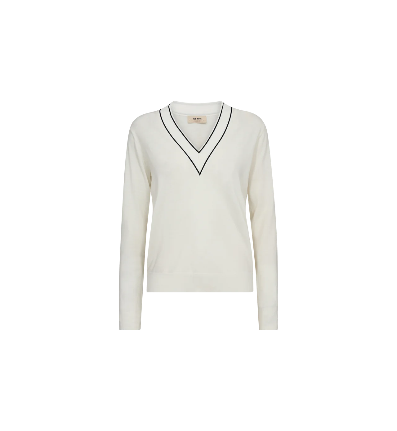 MM RELENA PREP V-NECK KNIT ECRU