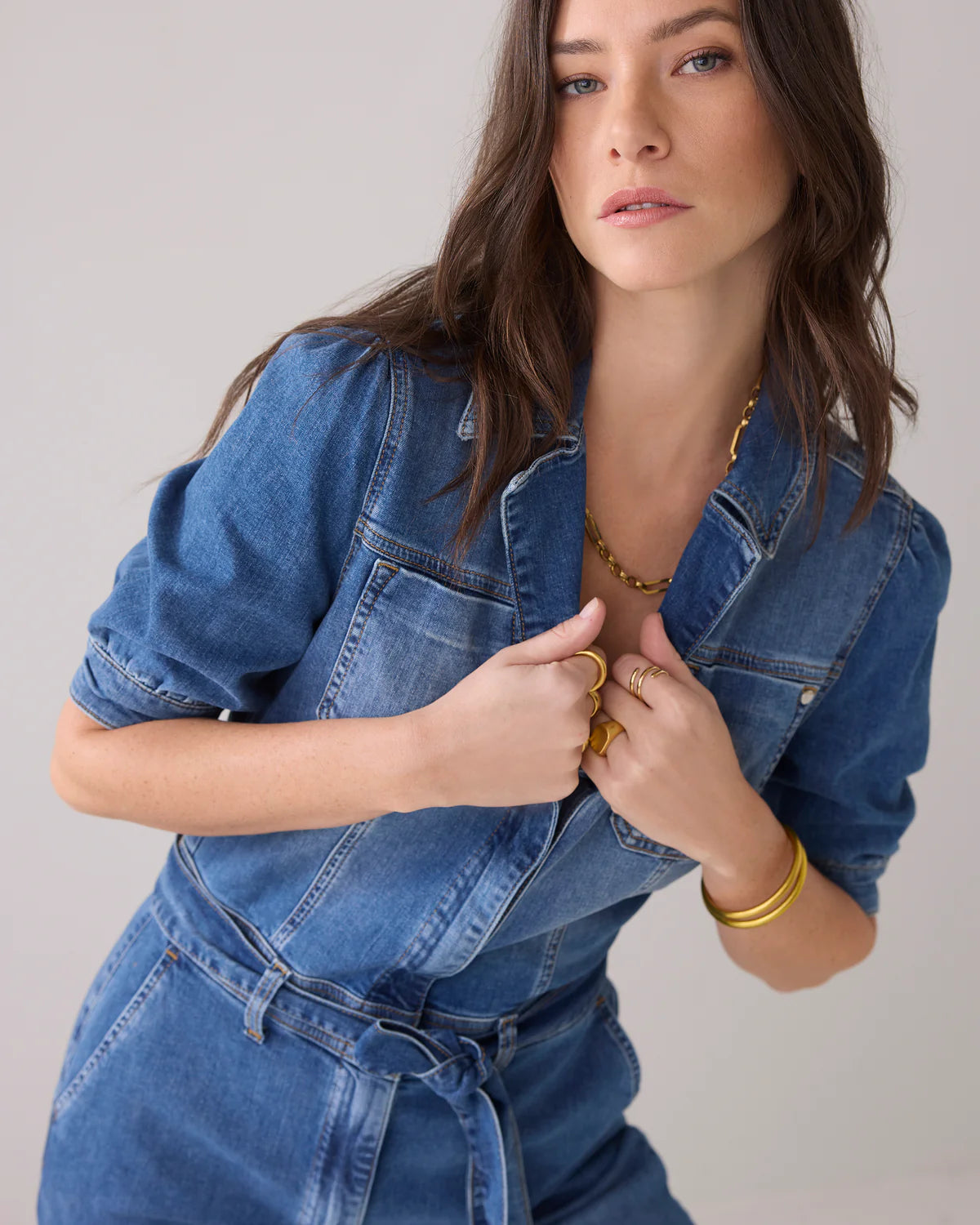 SUMMUM DENIM JUMPSUIT VINTAGE BLUE