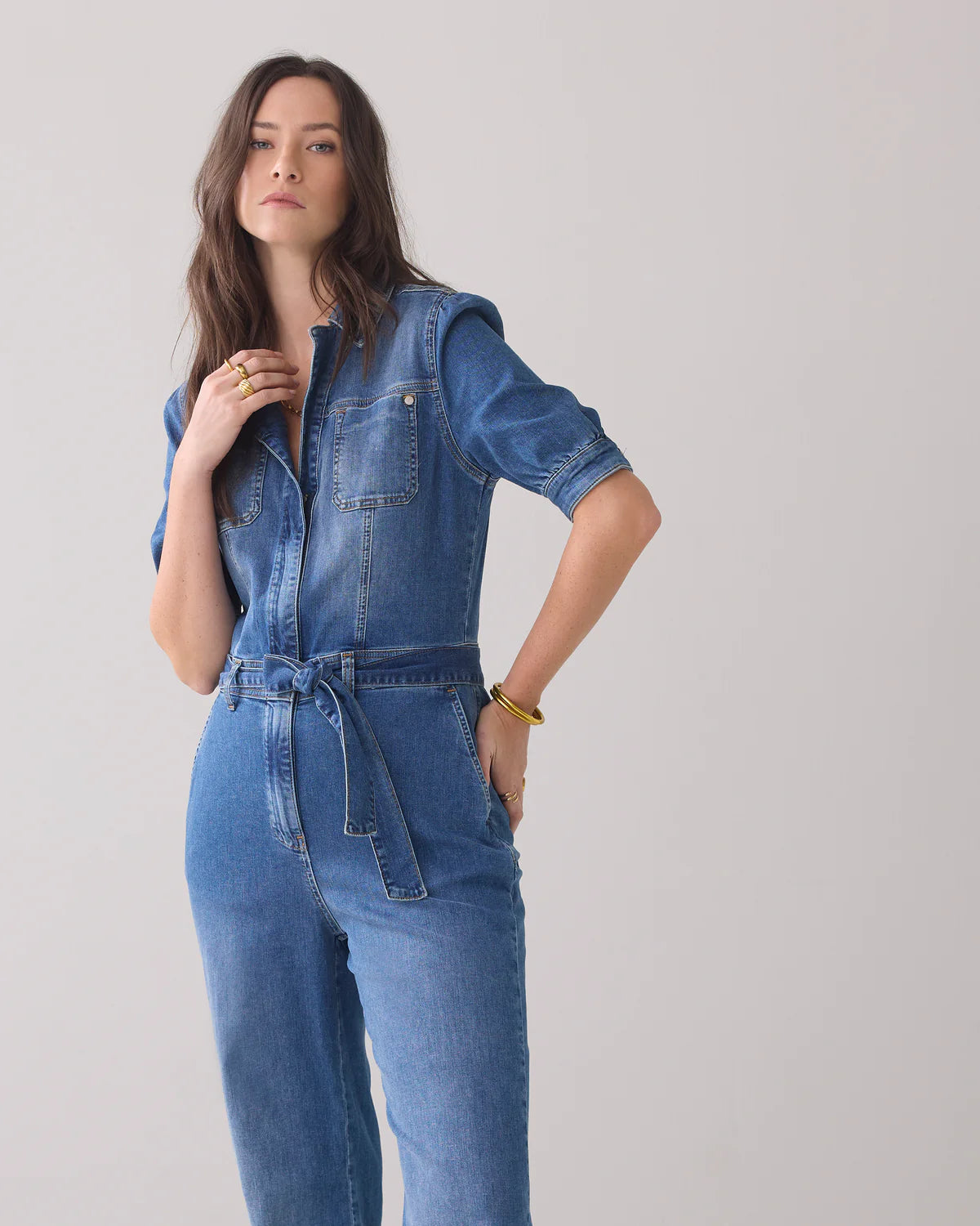 SUMMUM DENIM JUMPSUIT VINTAGE BLUE