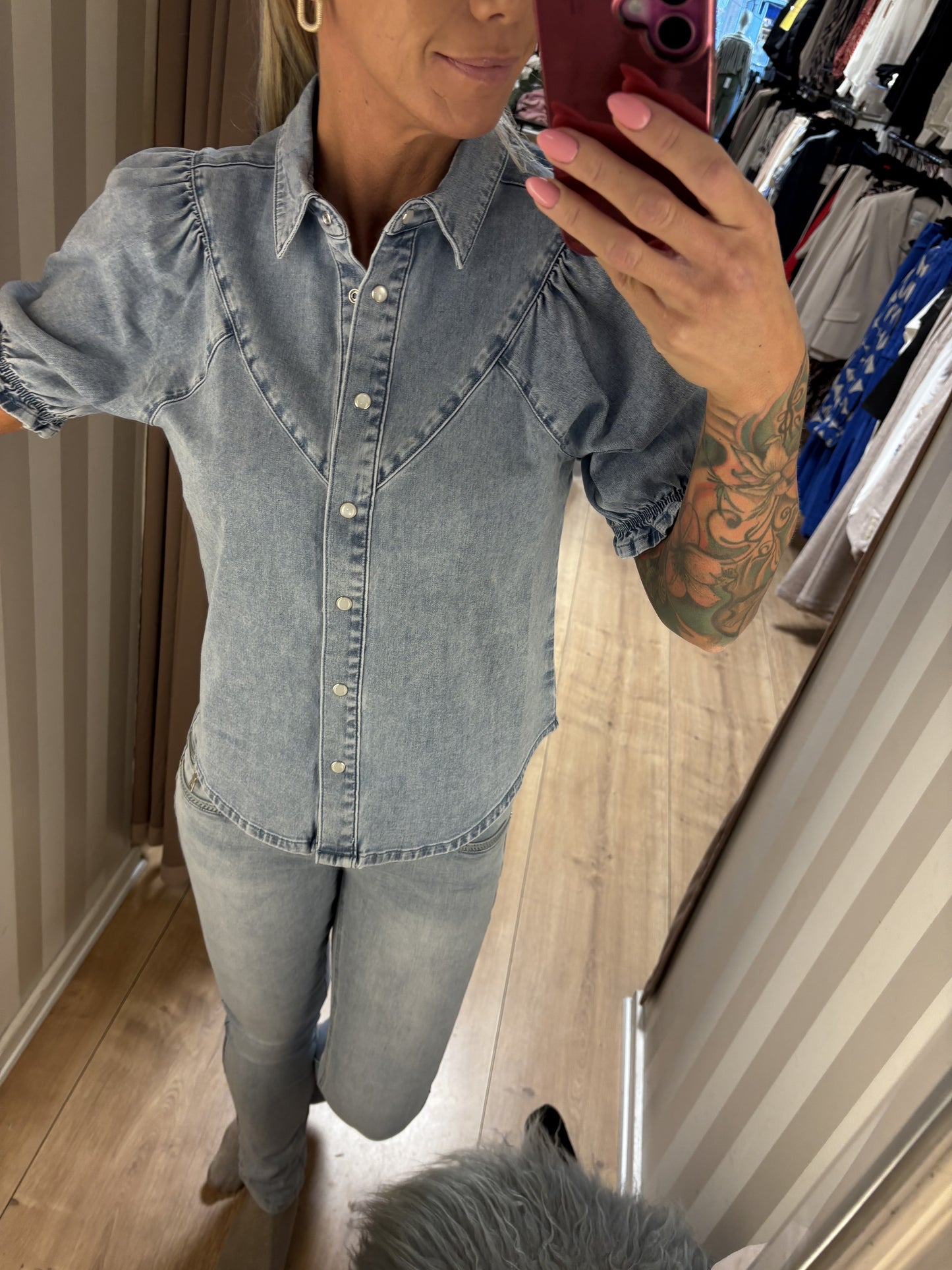 RED BOTTON VICTORIA SHIRT LIGHT STO