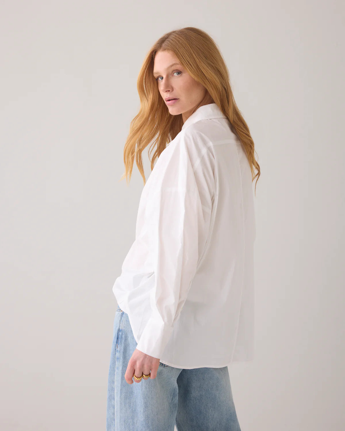 SUMMUM FANCY BUTTON BLOUSE OFF WHIT