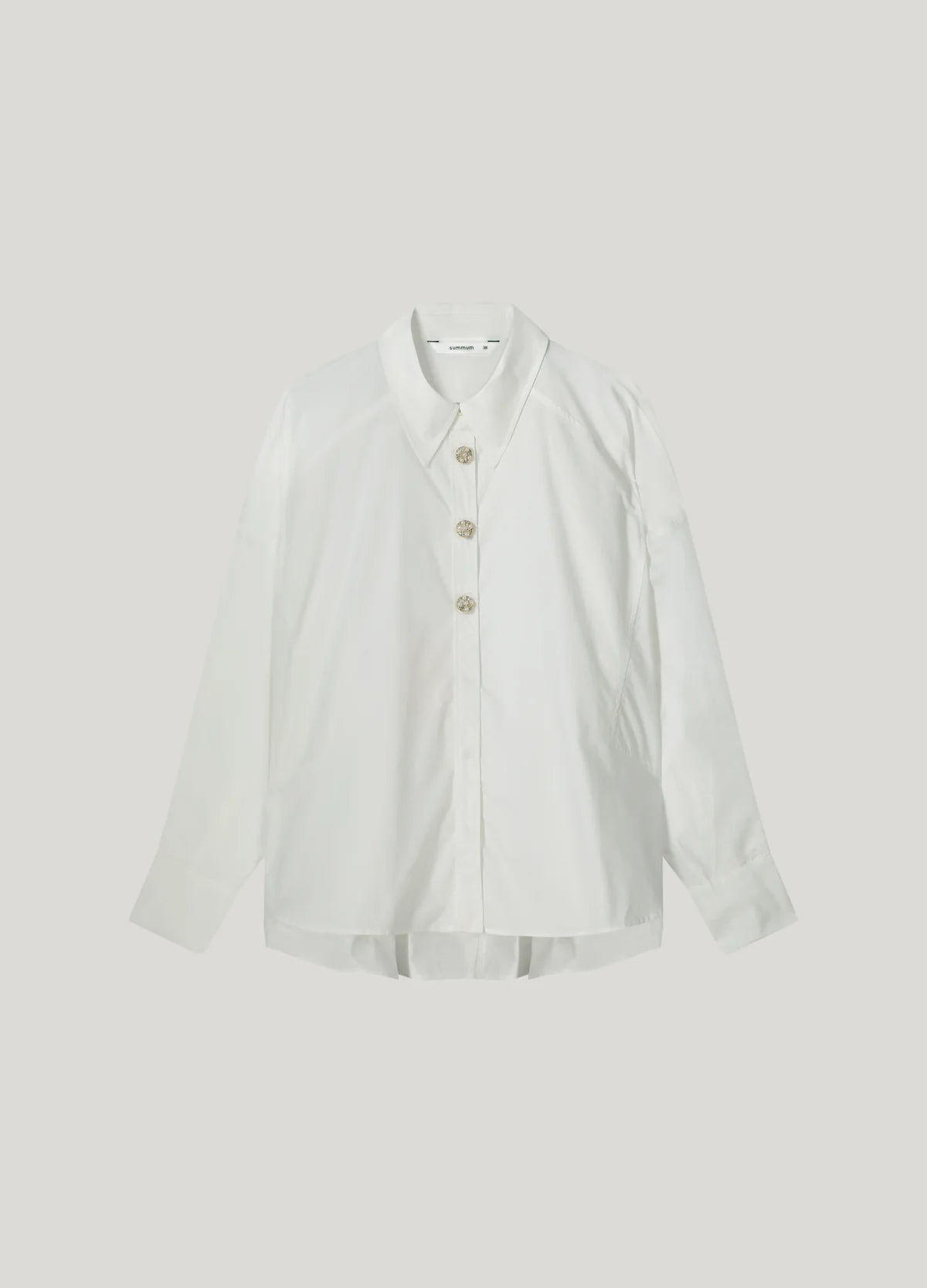 SUMMUM FANCY BUTTON BLOUSE OFF WHIT