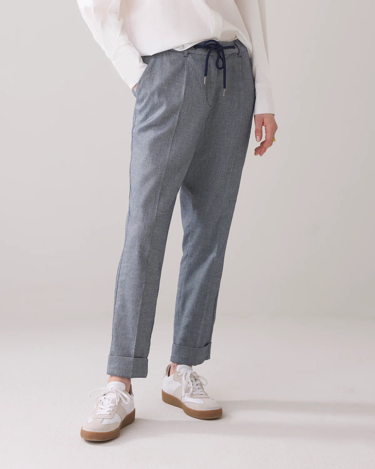 SUMMUM TROUSERS LINEN BLEND TWILL