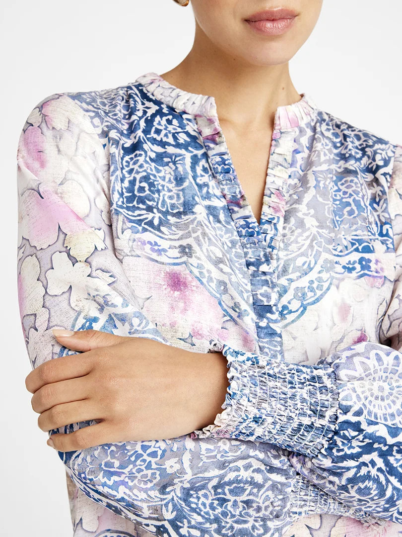 GUSTAV COSTA KNEE DRESS ROSE/NAVY