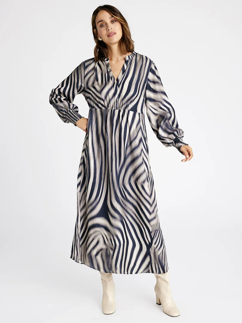 GUSTAV HALIMA LONG DRESS GRÅ