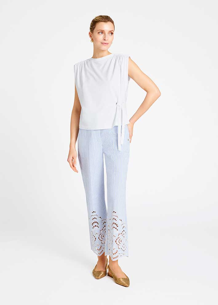 GUSTAV JOSIA TIE JERSEY TOP HVID