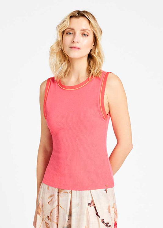 GUSTAV CAMI RIB TOP CORAL