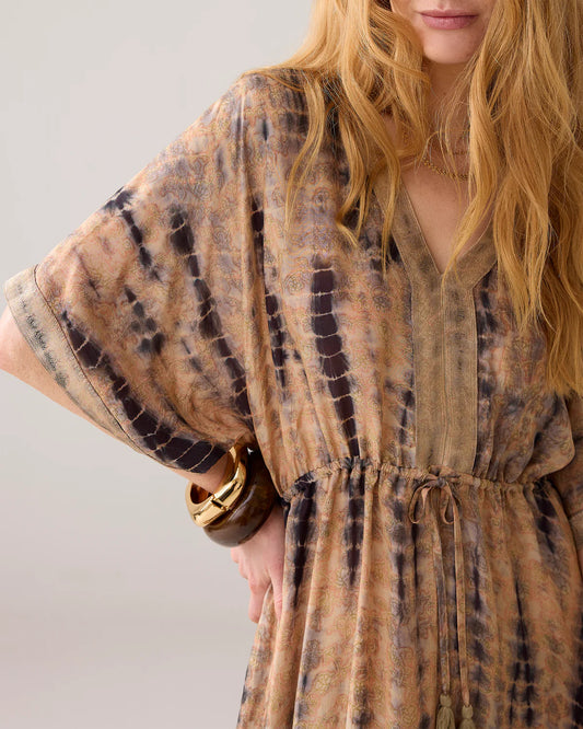 SUMMUM FLOWY MAX DRESS MUTICOLOUR