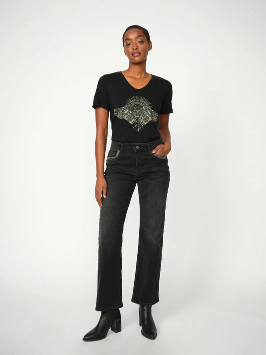 MMCECILIA PERLA JEANS DARK GREY