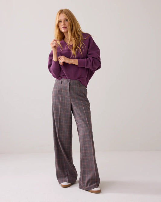 SUMMUM TROUSERS CHECK MULTI COLOURE