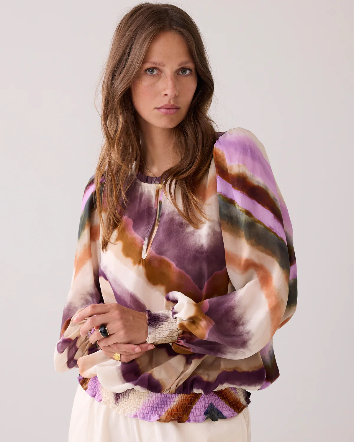 SUMMUM TOP LONG SLEEVES ZIGZAG PRIN