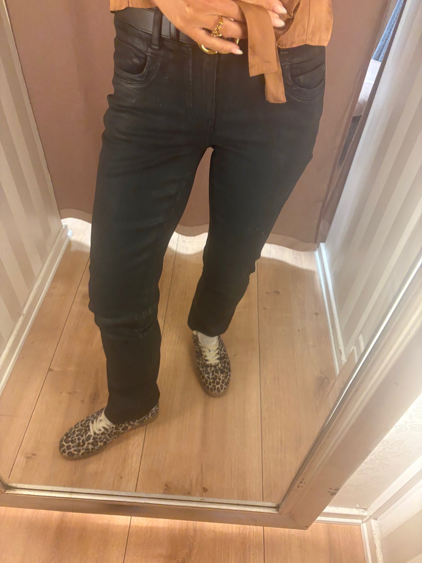 MM CARLA NAOMI COATED PANT BLACK