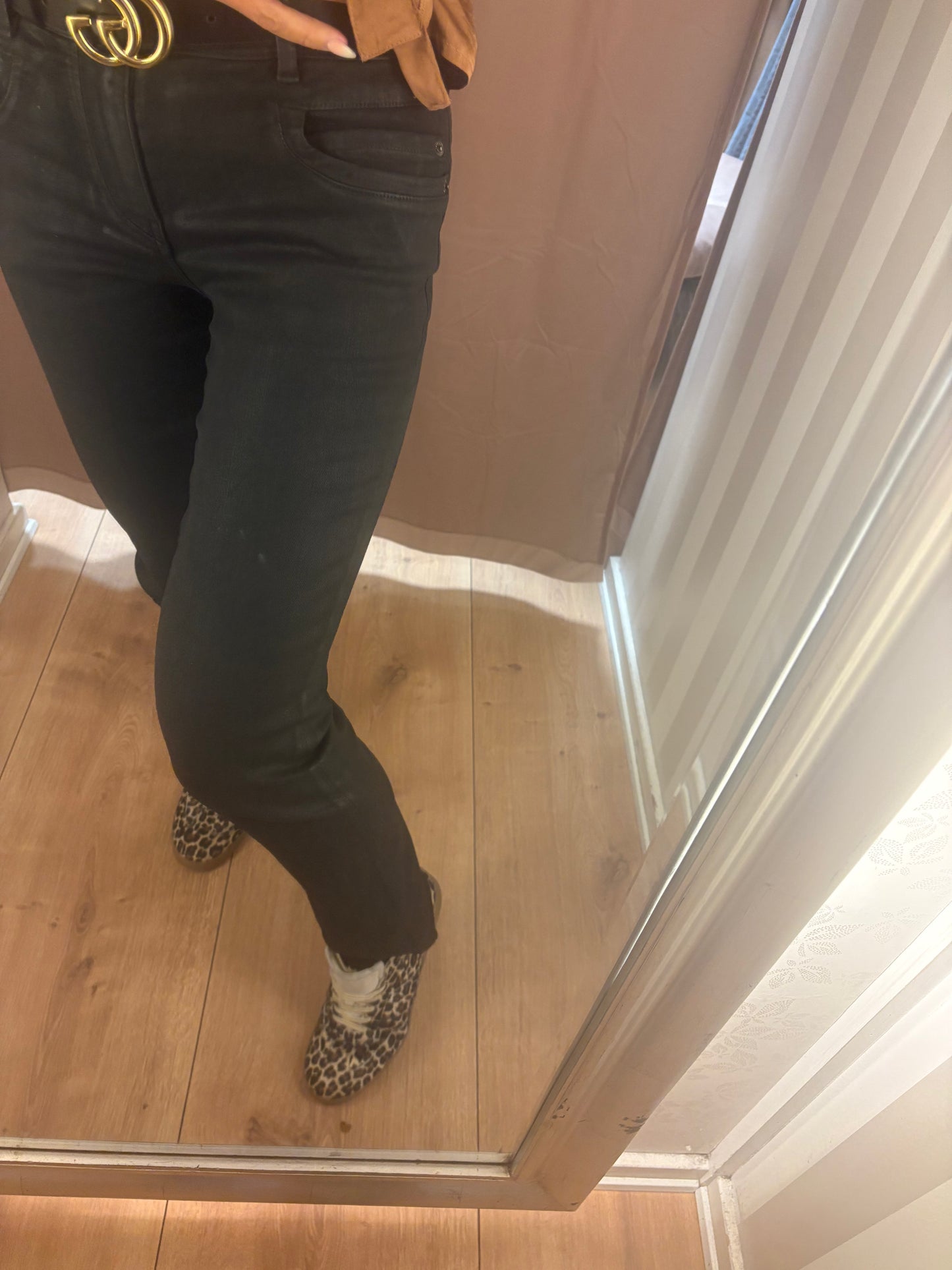 MM CARLA NAOMI COATED PANT BLACK