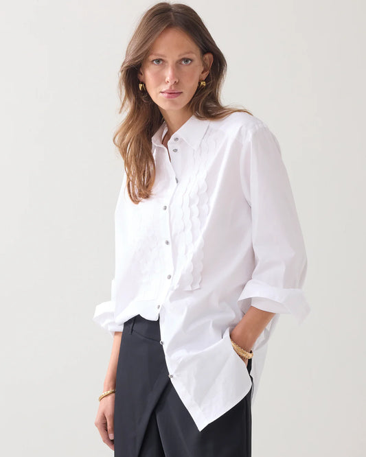 SUMMUM BLOUSE PARTY POPLIN WHITE