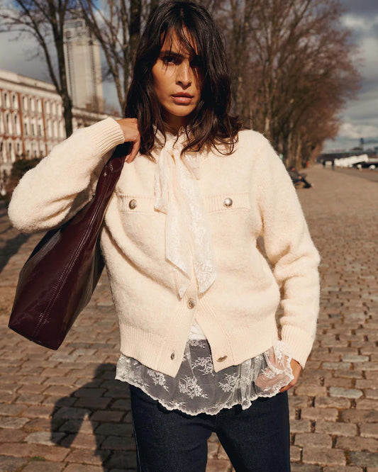 SUMMUM CARDIGAN BOUDE KNIT IVORY