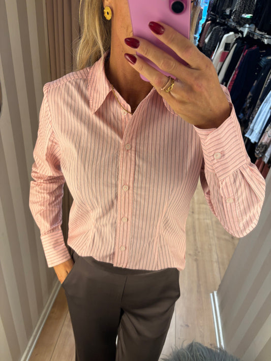 SIX AMES SKJORTE JEAN STRIPE