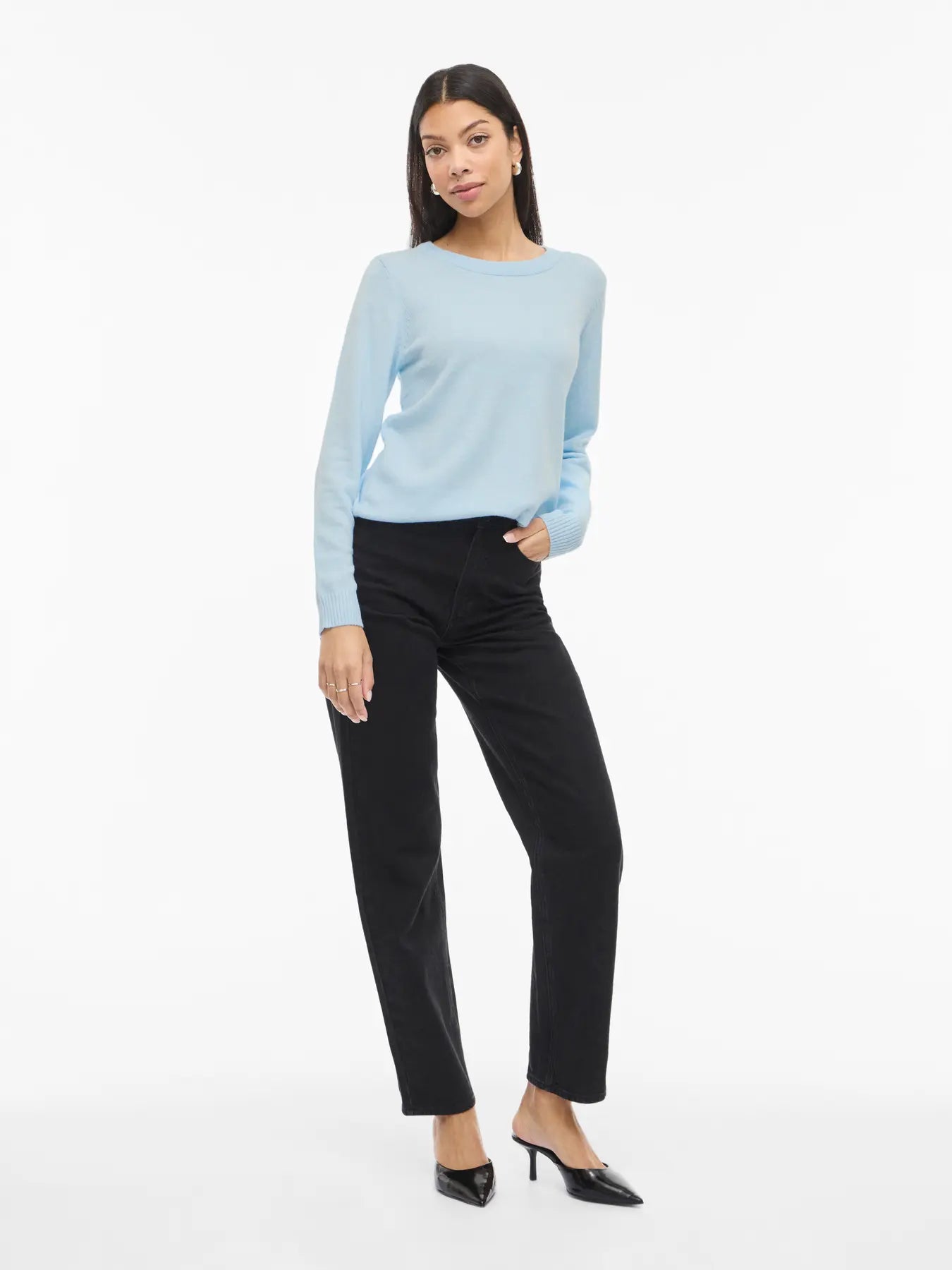 VILA VIRIL O-NECK KNIT LIGHT MELA