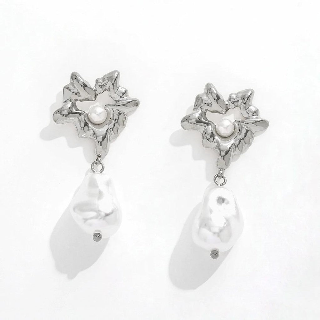 muun Pearl Earrings Stainless OE128