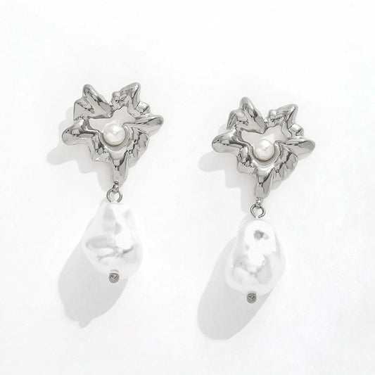 muun Pearl Earrings Stainless OE128