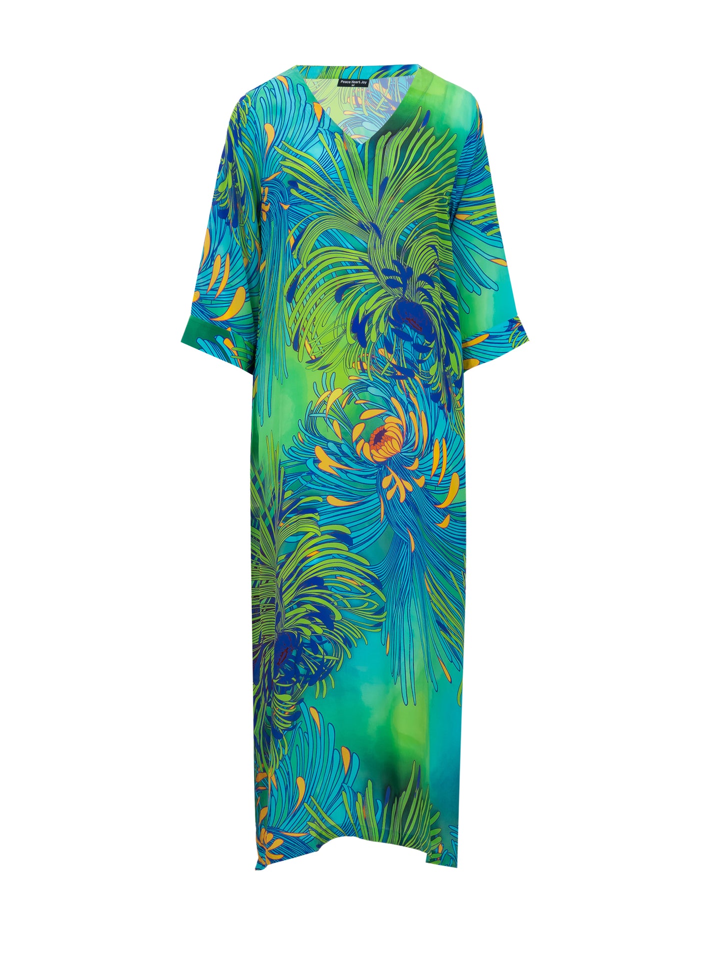 PEACE HEART PAOLA MAXI DRESS ABSTRACT