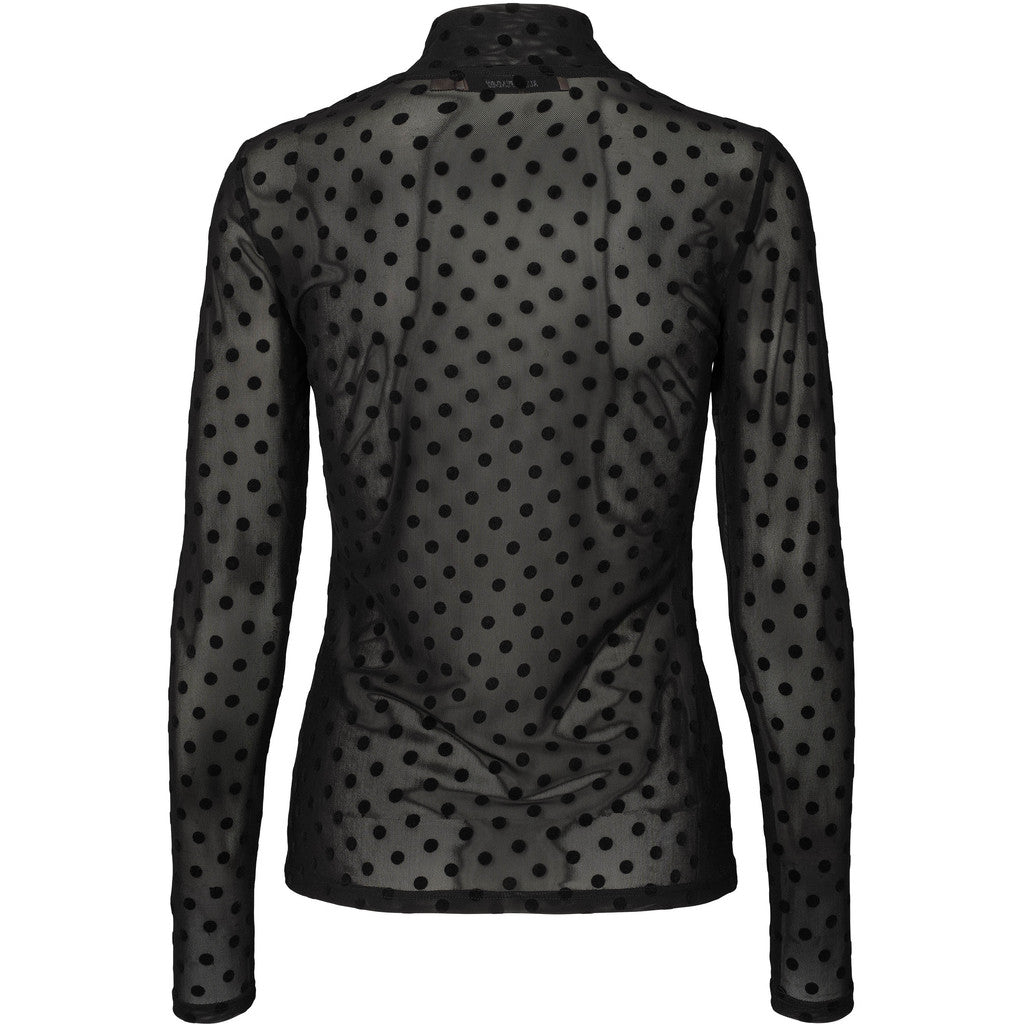 RDFROLL NECK BLOUSE BLACK