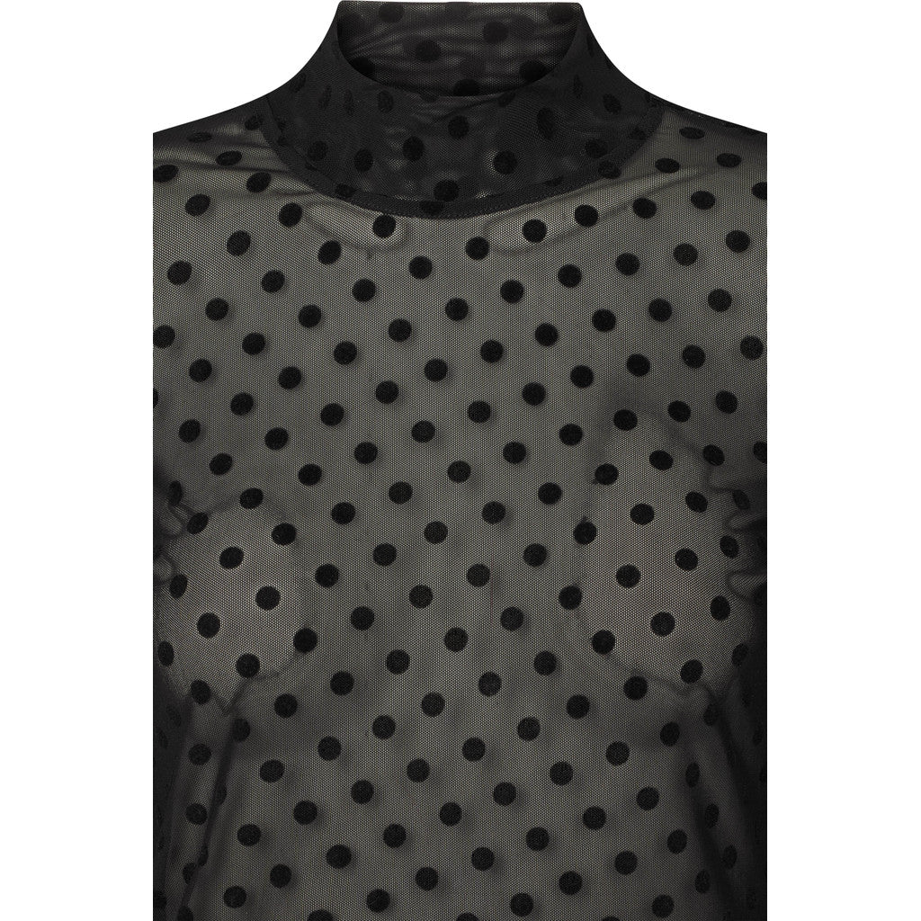 RDFROLL NECK BLOUSE BLACK