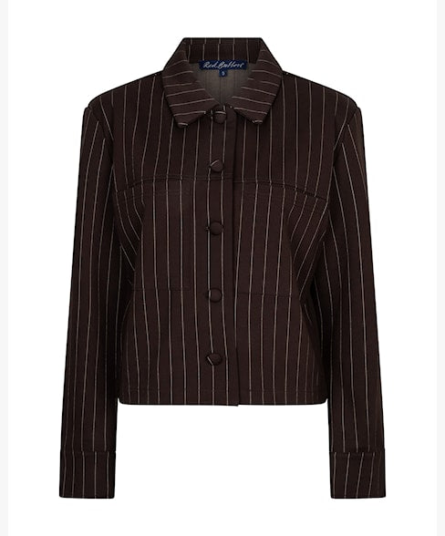 RED BUTTON JACKET PUNTA PINSTRIPE E