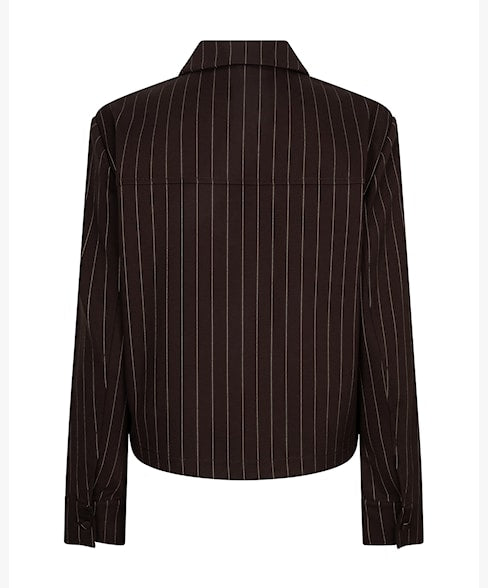 RED BUTTON JACKET PUNTA PINSTRIPE E