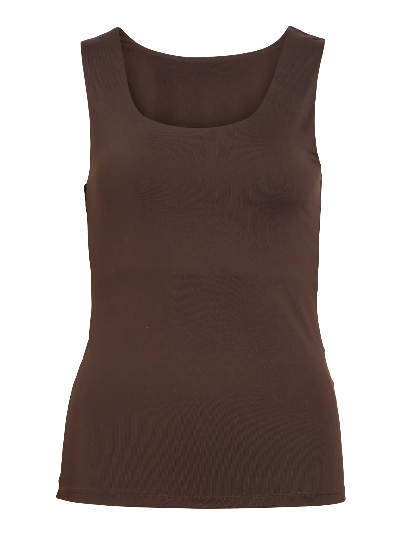 VILA VIKENZA U-NECK T TOP BEAN