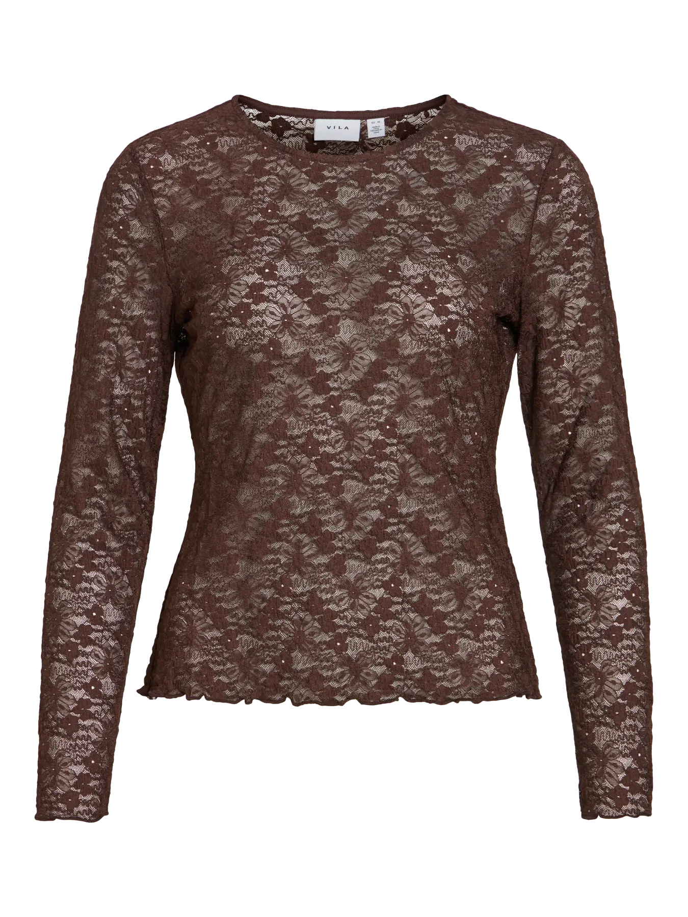 VILA VIFAY O-NECK TOP COFFEE BEAN