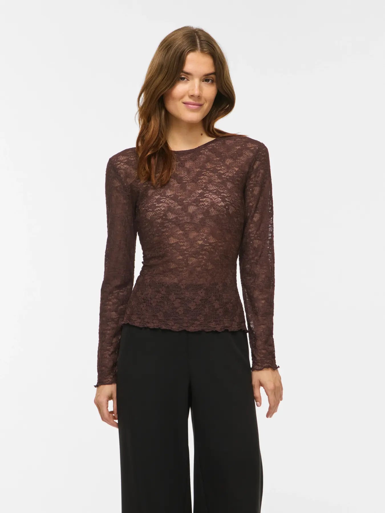 VILA VIFAY O-NECK TOP COFFEE BEAN