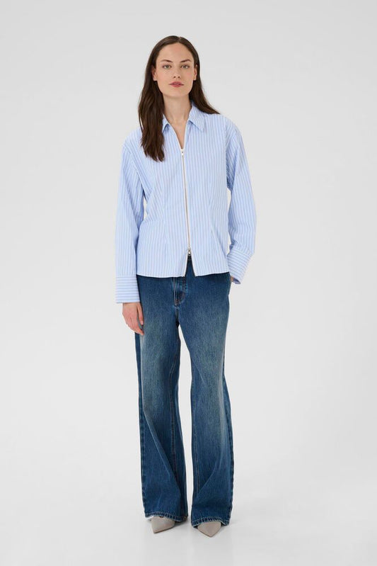 KA DANIELLE SHIRT SUBDUED BLUE STRI
