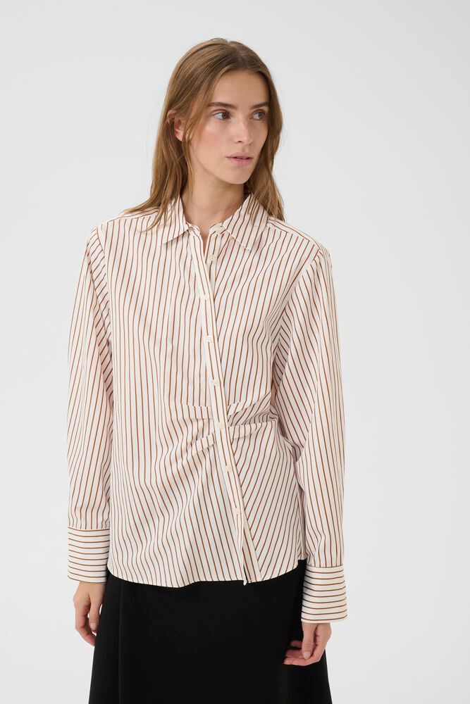 KBSELMIRA SHIRT CINNAMON STRIPE